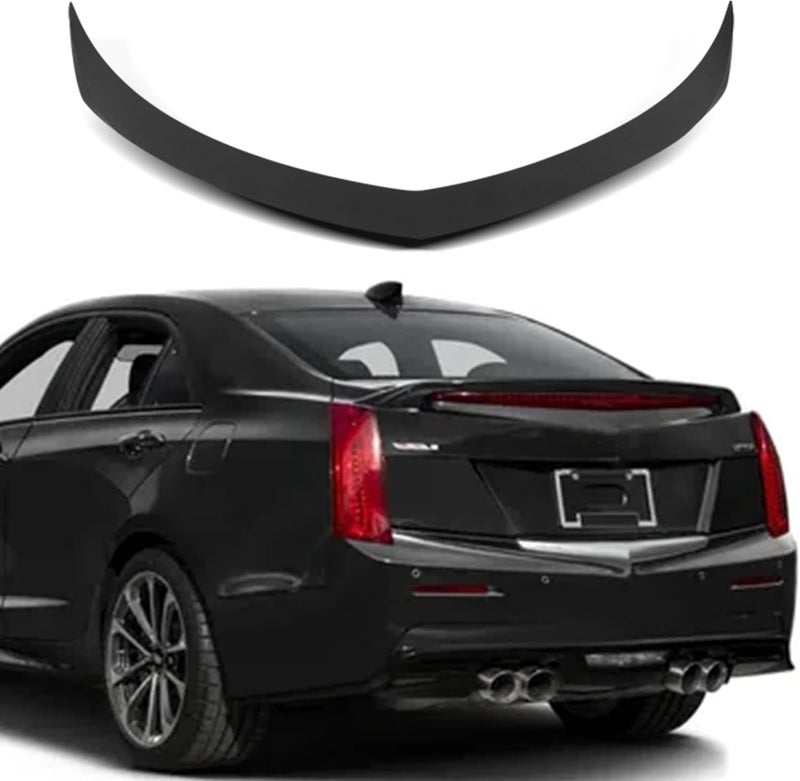 SCITOO جناح سبويلر خلفي لسيارة كاديلاك ATS سيدان 4 أبواب 2.0L قاعدة، جناح سبويلر خلفي مطفي أسود - Image 1